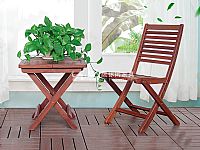 實木陽台折疊桌椅M-N18